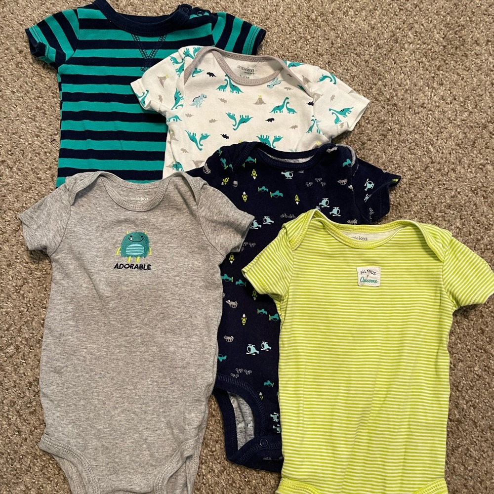 Bundle of 5 Simple Joys by Carter’s onesies - all are 3-6 months.